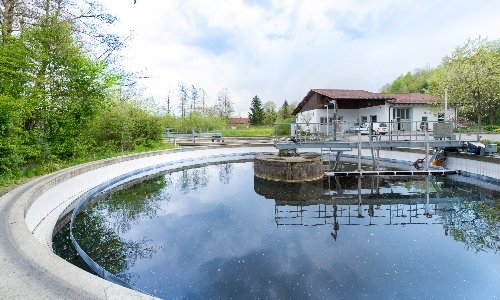 Abwasserreinigung auf kommunale Kläranlage Eging am See