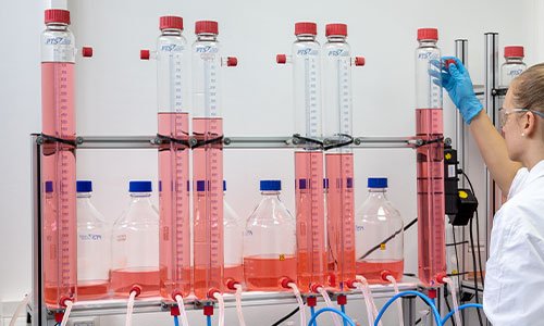anaerobe abbaubarkeitstest mit modelkläranlage im labor